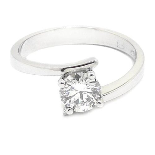 Anillo solitario diamante CVD brillante 0,70ct garras