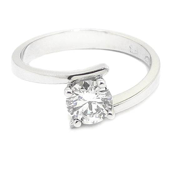 Anillo solitario diamante CVD brillante 0,70ct garras