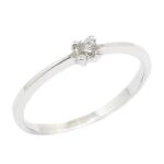 Anillo solitario diamante brillante 0.10ct Oro