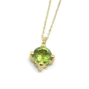 Collar Peridoto colgante oro amarillo