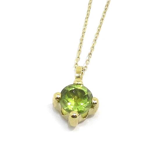 Collar Peridoto colgante oro amarillo