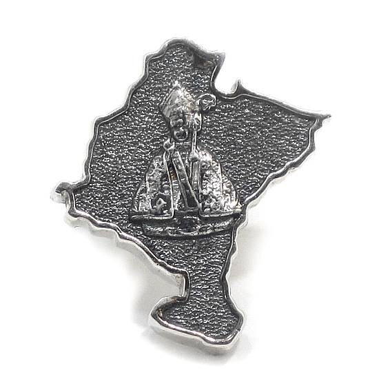 Pin mapa Navarra con San fermin de Plata