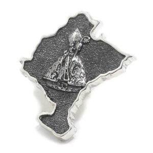 Pin mapa Navarra con San fermin de Plata
