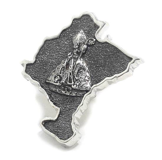 Pin mapa Navarra con San fermin de Plata