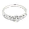 Anillo solitario diamante brillante 0.28ct con pave