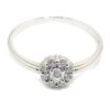 Anillo orla 9 diamantes oro blanco