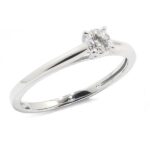 Anillo solitario diamante brillante 0.20ct garras 9K