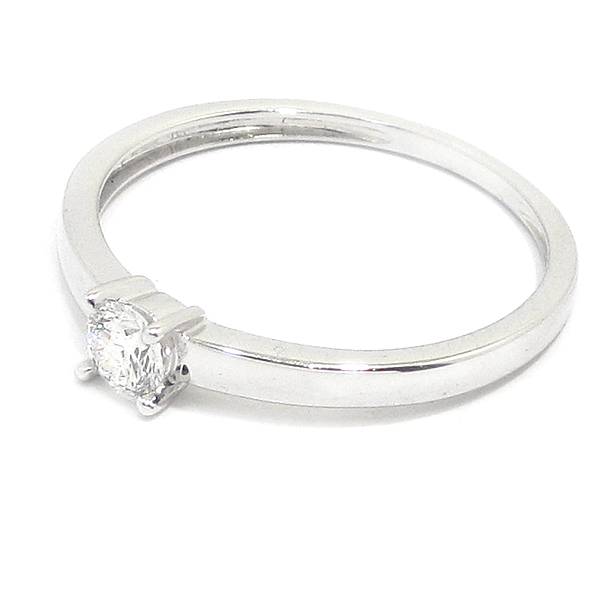 Anillo solitario diamante brillante 0.20ct garras 9K