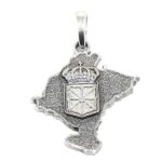 Colgante mapa Navarra escudo 29mm plata