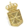 Pin escudo Navarra 22mm Plata bañada oro
