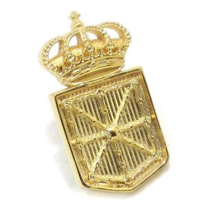 Pin escudo Navarra 22mm Plata bañada oro