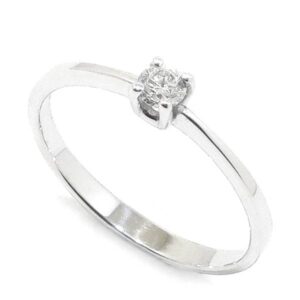Anillo solitario diamante brillante 0.13ct